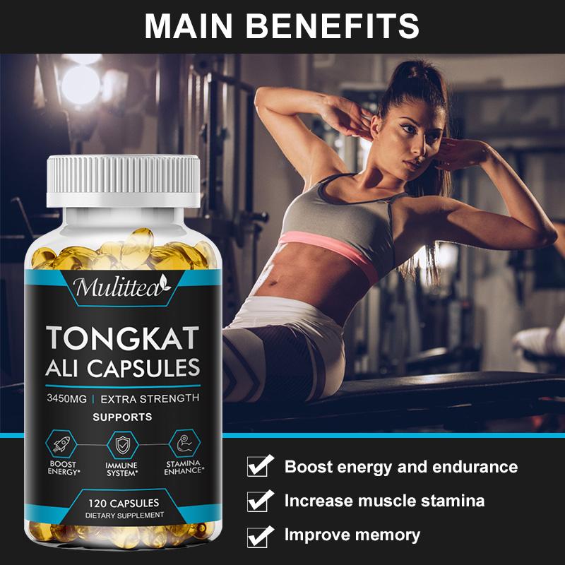 Natural Tongkat Ali Root Capsule  Support Strength, Energy and Healthy Immune for Man