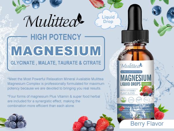 Magnesium Glycinate Liquid Drop-Natural Berry Flavors