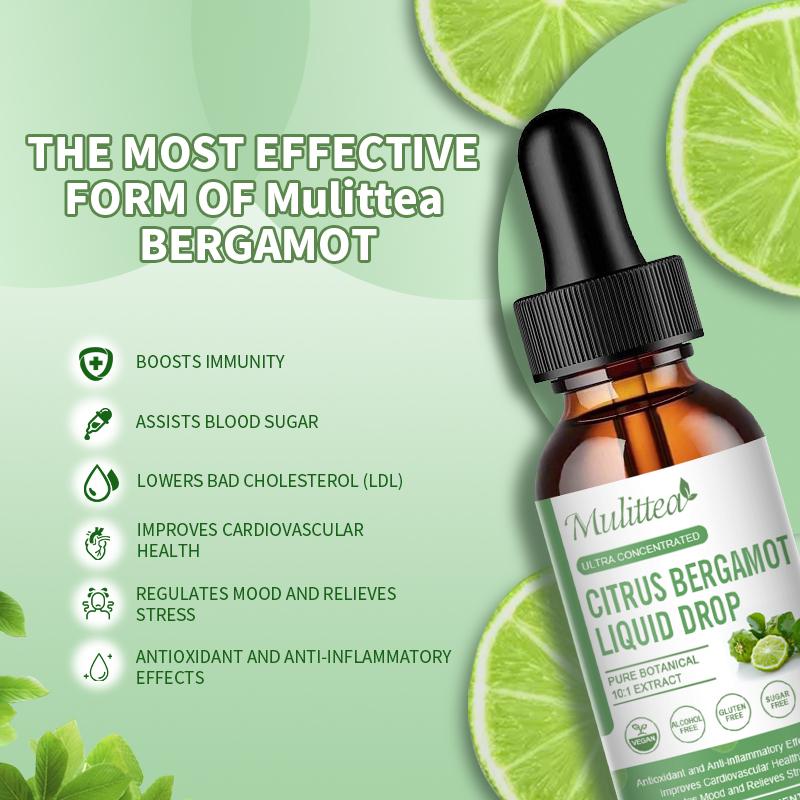 Mulittea Citrus Bergamot Liquid Drops Dietary Supplement