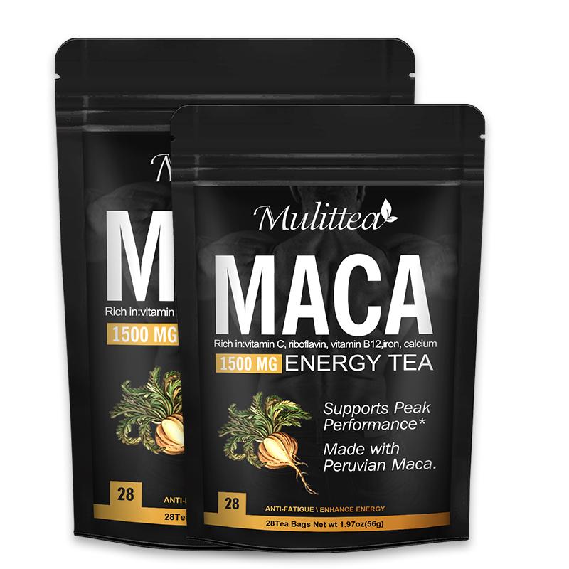 Mulittea Maca Herbal Extract Tea-bag Drink Tonics Erection Male Supplement for Power Potency Anti-fatigue Men's Sexsual Enhancer