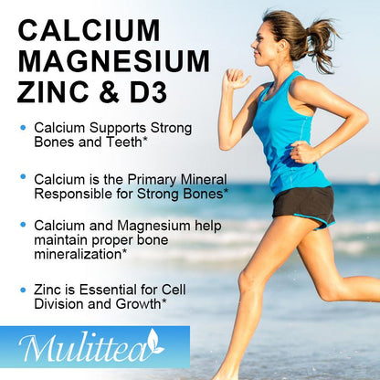 Calcium Magnesium Zinc Gummies with Vitamin D3 – Bone, Nerve & Immune Support for Adults & Teens