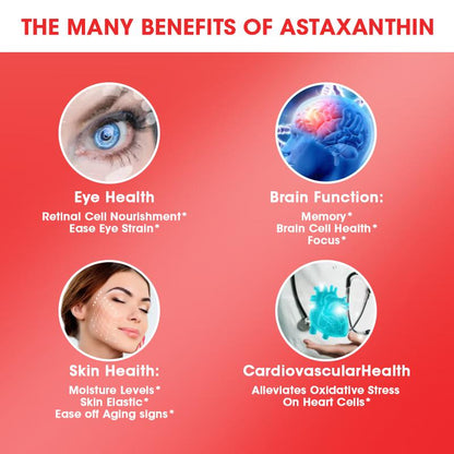 Mulittea Fish Oil + Krill Oil with EPA, DHA & Astaxanthin Supports Joint, Skin, Brain & Eye Health