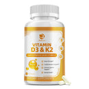 MULITTEA Vitamin D3 K2 Hard Capsules Dietary Supplement Immune Health