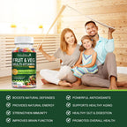Mulittea Fruit & Veggie Gummies (60 counts) | Whole Food Multivitamin + Fiber | Energy & Immune Support