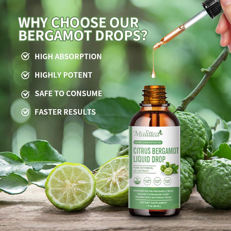 Mulittea Citrus Bergamot Liquid Drops Dietary Supplement