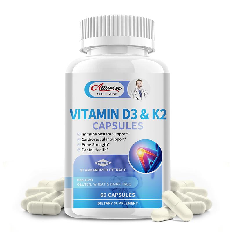 MULITTEA Vitamin D3 K2 Hard Capsules Dietary Supplement Immune Health