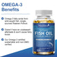 Fish Oil 3600 mg Soft Gels  Omega 3 with  EPA & DHA  for Brain Heart Joints Skin and Immune Support