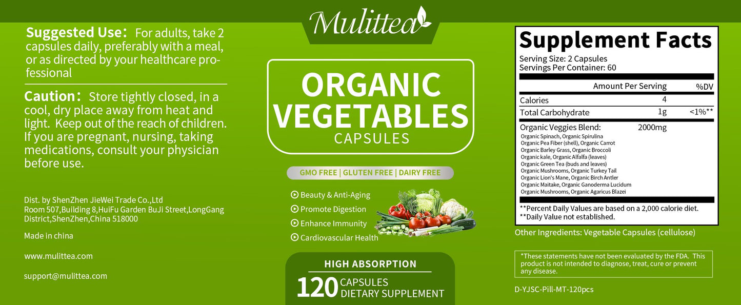 Organic Vegetables Capsules