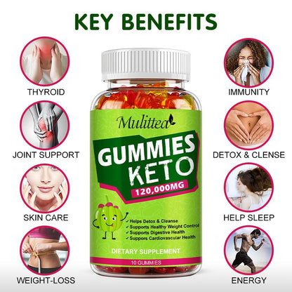 Mulittea Keto Gummies Supplement 120,000mg – 60 Gummies