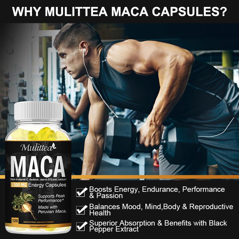 Mulittea Maca Root Extract Enhancing Energy Kidney Erection Male Supplement Improve Potency Enhancement Stamina Function Serum