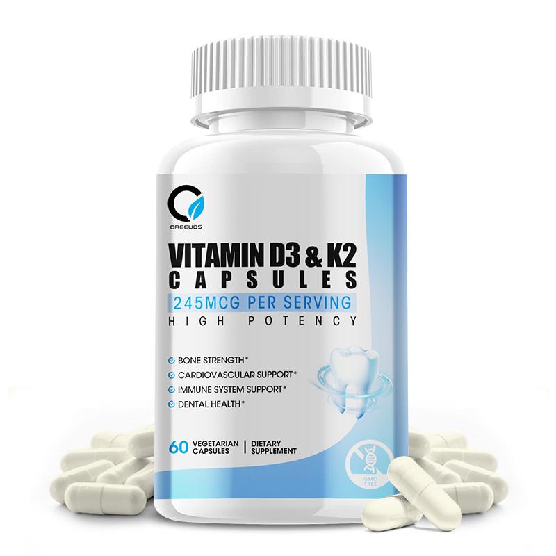 MULITTEA Vitamin D3 K2 Hard Capsules Dietary Supplement Immune Health