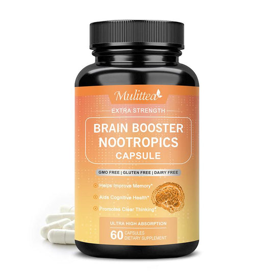 Mulittea Brain Booster Nootropics 60pcs Capsules Dietary Supplement