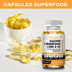 Calcium Magnesium Zinc & D3 | 120 Softgels