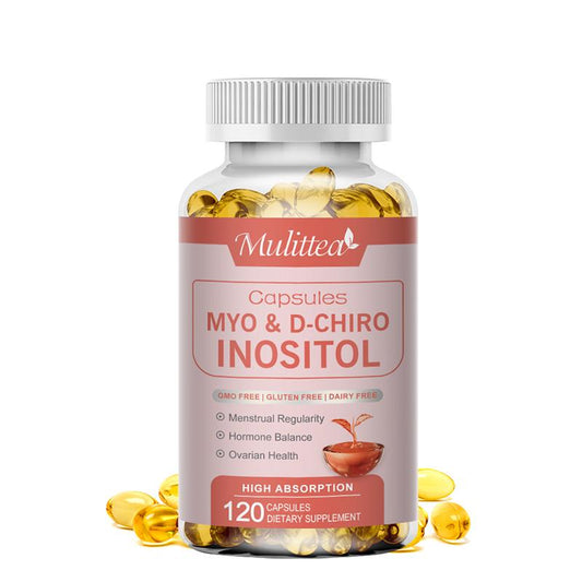 Mulittea MYO&D-CHIRO INOSITOL Gluten Free Capsules Dietary Supplement
