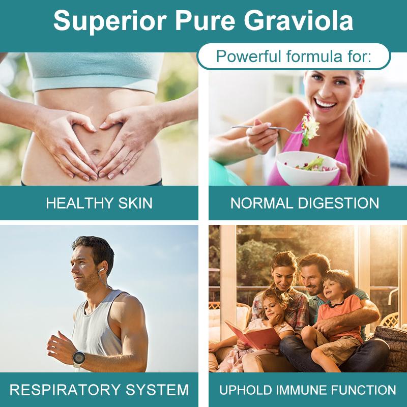 Soursop Graviola 120 Capsules Dietary Supplement For Immune Boost