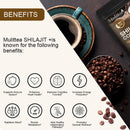 Mulittea Shilajit Coffee for Men & Women Fulvic Acid Shilajit & Ashwagandha Supplement for Focus, Strength, Immunity & Energy