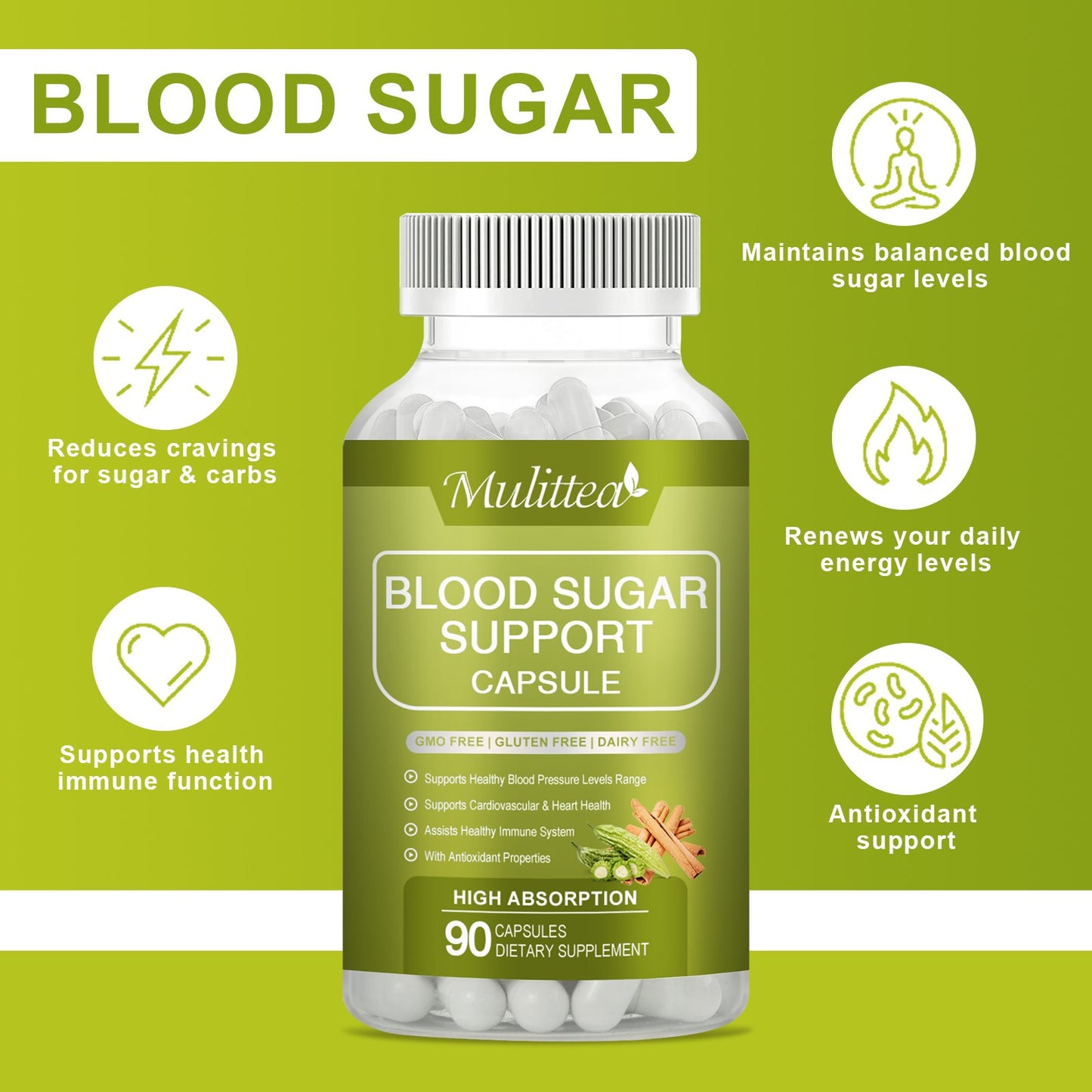 Mulittea Blood Sugar Support Capsules