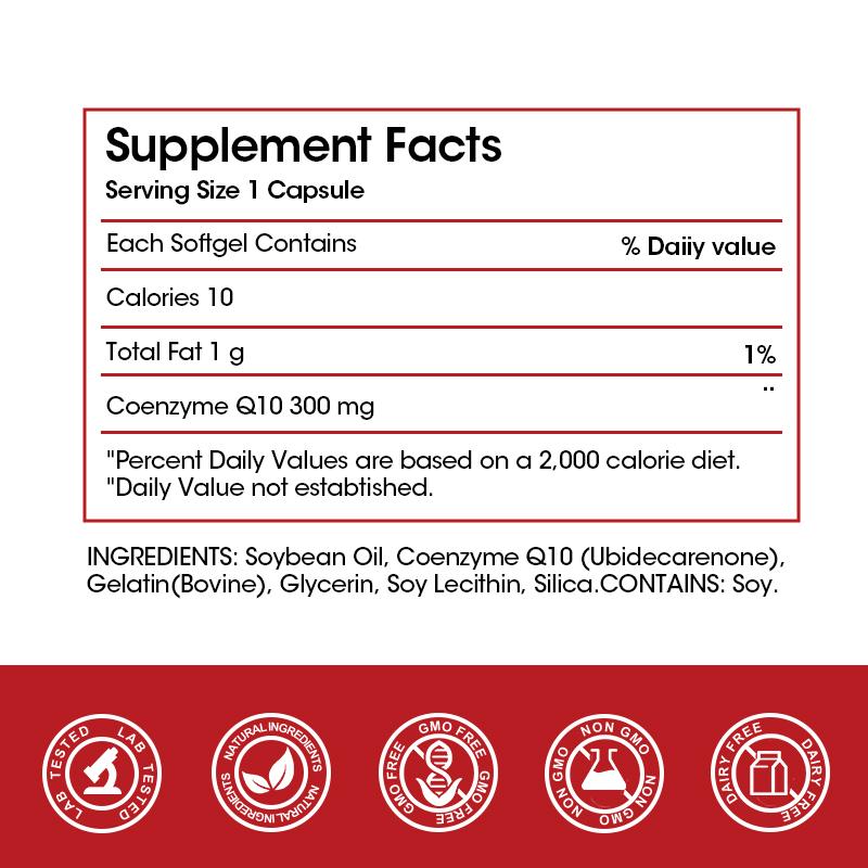 Coenzyme Q10, promotes heart growth, lowers blood sugar, promotes health, provides energy, vitamins and minerals