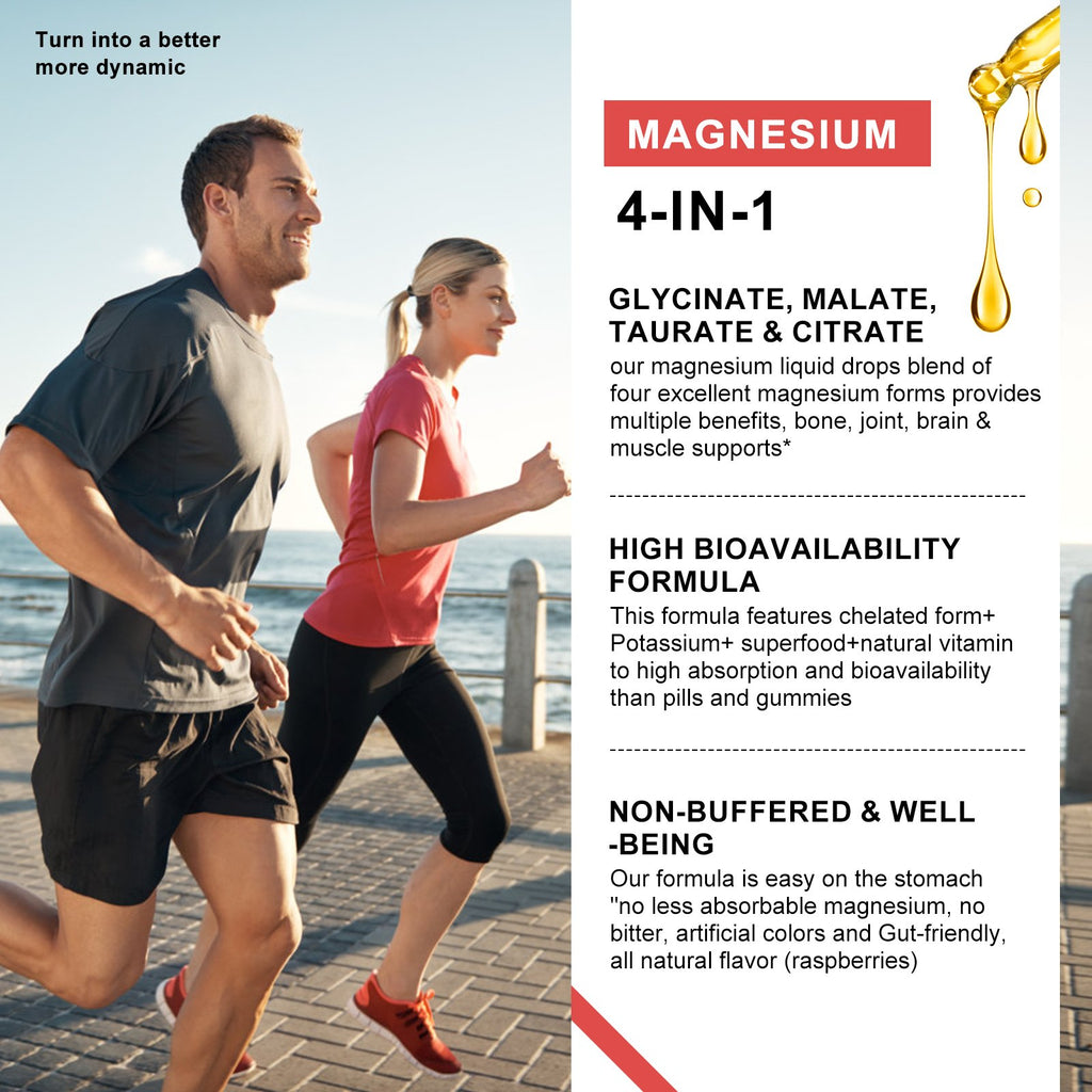 Magnesium Glycinate & L-Theanine Drops, Raspberry Flavor | 2 fl oz (60ml)