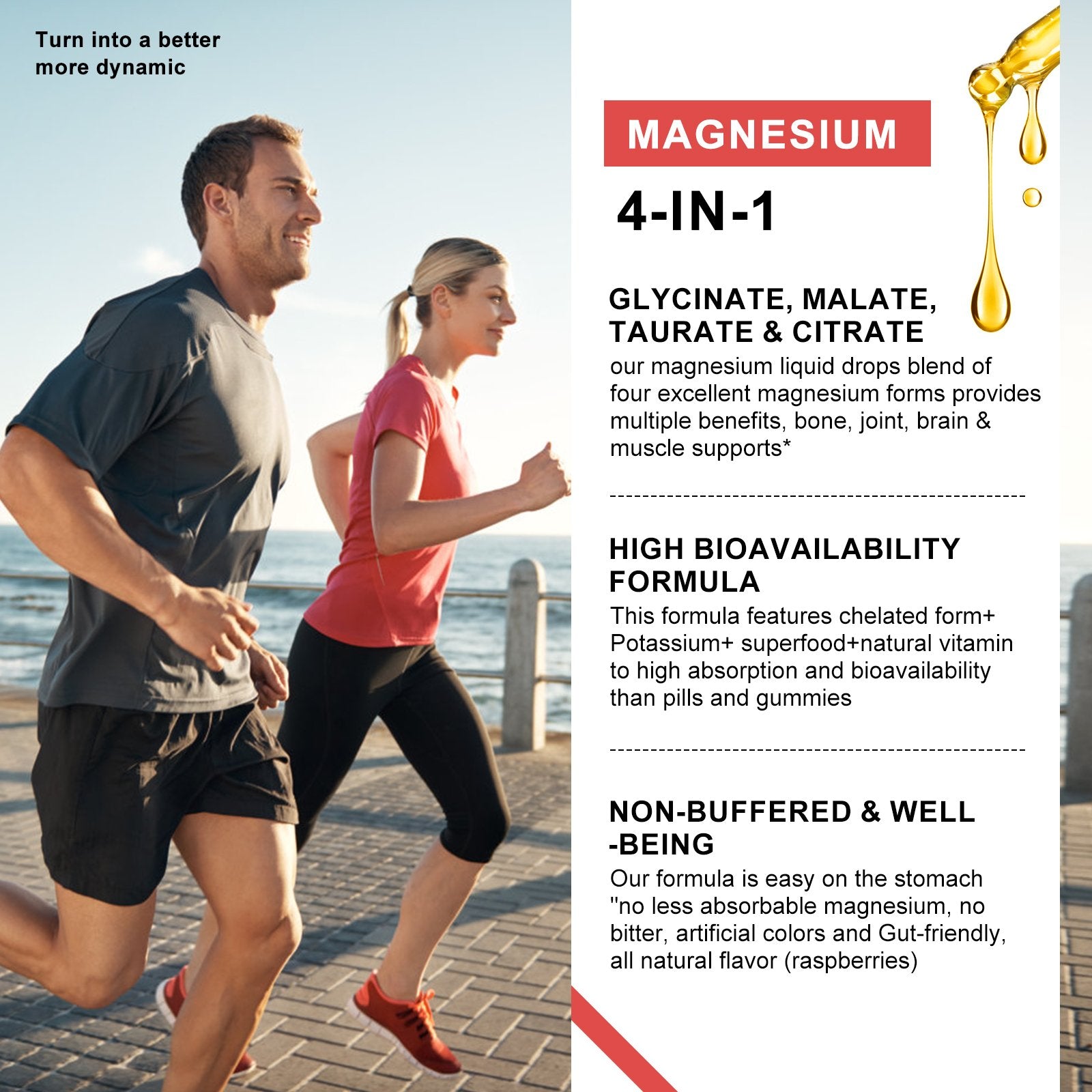 Magnesium Glycinate & L-Theanine Drops, Raspberry Flavor | 2 fl oz (60ml)