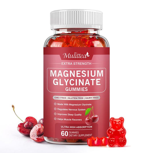 Mulittea Magnesium Glycinate Gummies Supports Muscle Recovery Boosts Energy Calm Support