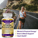 Vitamin B Complex Capsule (B12, B1, B2, B3, B5, B6, B7, B9, Folic Acid & Biotin) ,Reduce Stress & Supports Better Moods ,Assists Nervous System Health & Energy