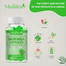 Mulittea Moringa (Malunggay) Capsules With Turmeric Rich in Nutrients and Antioxidants Anti-Inflammatory,Improved Energy, Metabolism, Immune Booster