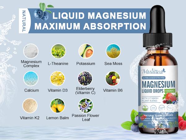Magnesium Glycinate Liquid Drop-Natural Berry Flavors