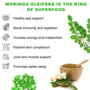 Mulittea Moringa (Malunggay) Capsules With Turmeric Rich in Nutrients and Antioxidants Anti-Inflammatory,Improved Energy, Metabolism, Immune Booster