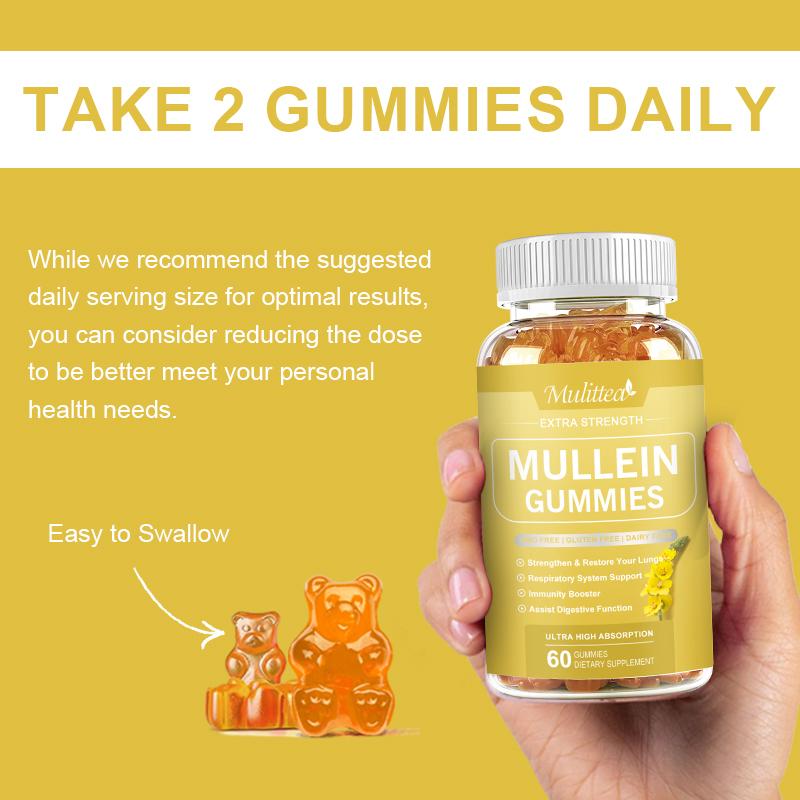 Mullein Gummies Pineapple Flavor 60pcs