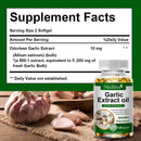 MULITTEA Organic Garlic Capsules 5000Mg for Lowering Cholesterol Promote Cardiovascular and Heart Health