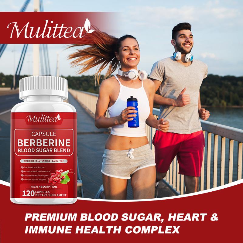 Mulittea Berberine with Ceylon Cinnamon Controls Blood Sugar and Cholesterol Levels, Strengthen immune system,Weight Loss Support