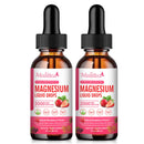 Mulittea Magnesium Liquid Drops Gluten Free Dietary Supplement Natural Strawberry Flavor