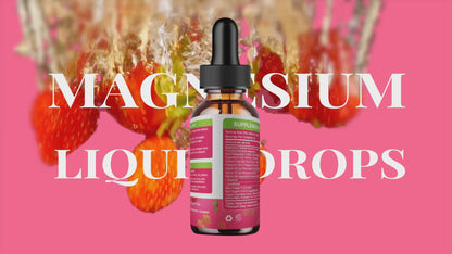 (2 Pack) Magnesium Supplement, 1000mg with High Potency Magnesium 500 Glycinate & 500mg Citrate, Sugar Free, Strawberry Liquid Drops Promotes Nerv,Relaxation,Muscle Sleep Support.