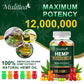 High Potency Hemp Gummies 12000000 Extra Strength - Stress,Sleep, Mood, Calming, Focus, Relaxation Supplements, Organic Edibles Hemp Seed Oil Extract Hemp Candy, Vegan, Non-GMO, Fruity Flavor