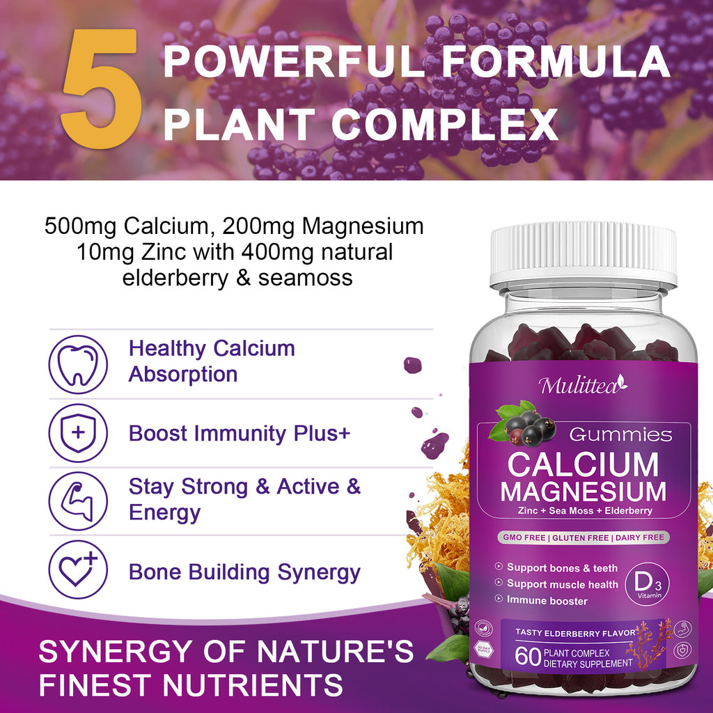 Calcium Magnesium Glycinate Gummies | 60 Count (2-Pack)