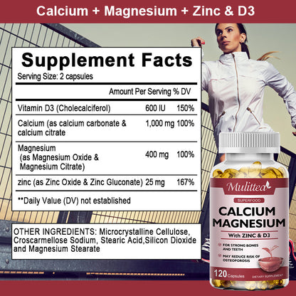 Mulittea Calcium Magnesium with ZINC&D3