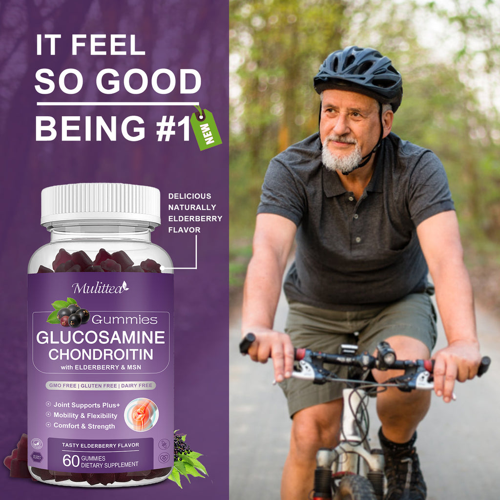 Glucosamine Chondroitin Gummies with MSM & Elderberry | 120 Count