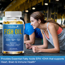 Mulittea Fish Oil Premium Omega3 1200 mg Cápsulas, apoya la salud del corazón 