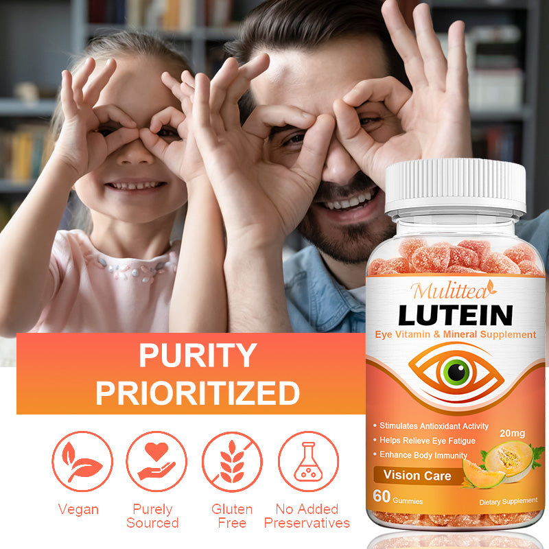 Mulittea Lutein Gummies Health for Eyes Vitamin & S upplement Vision Care