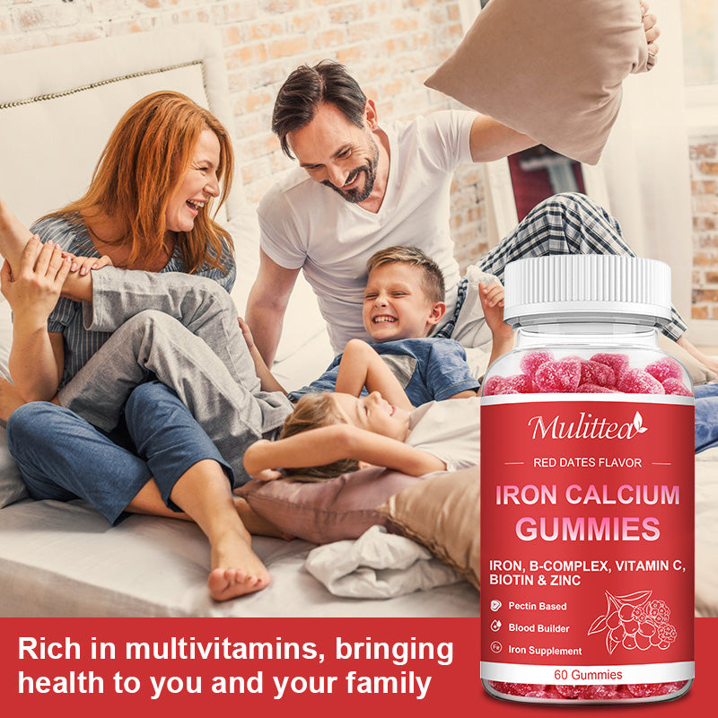 Mulittea iron calcium gummies iron supplement