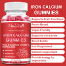 Mulittea iron calcium gummies iron supplement