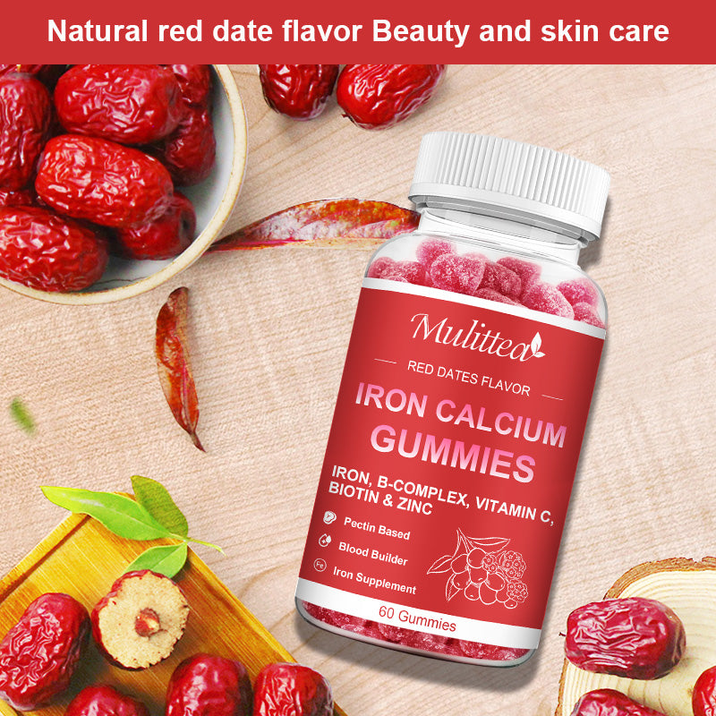 Mulittea iron calcium gummies iron supplement