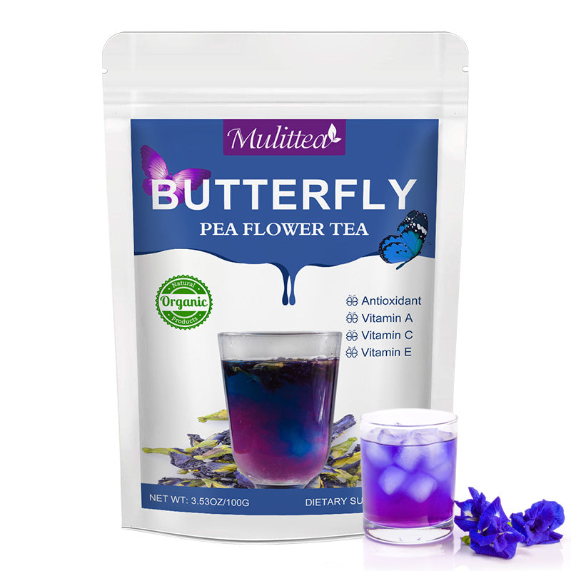 Mulittea Butterfly Pea Flower Tea Herbel Tea 50-100g