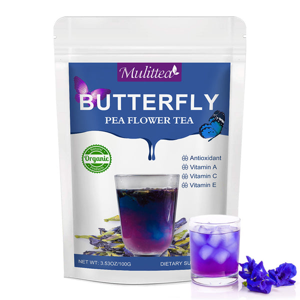 Mulittea Butterfly Pea Flower Tea Herbel Tea 50-100g