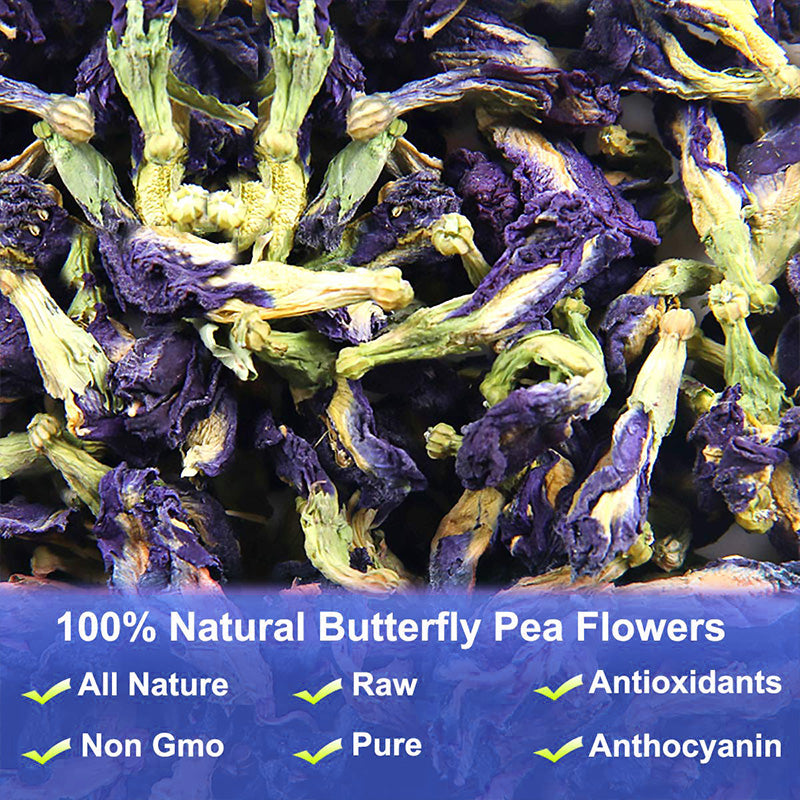 Mulittea Butterfly Pea Flower Tea Herbel Tea 50-100g