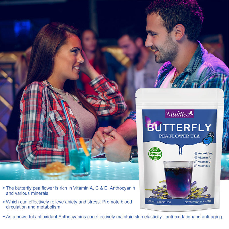 Mulittea Butterfly Pea Flower Tea Herbel Tea 50-100g